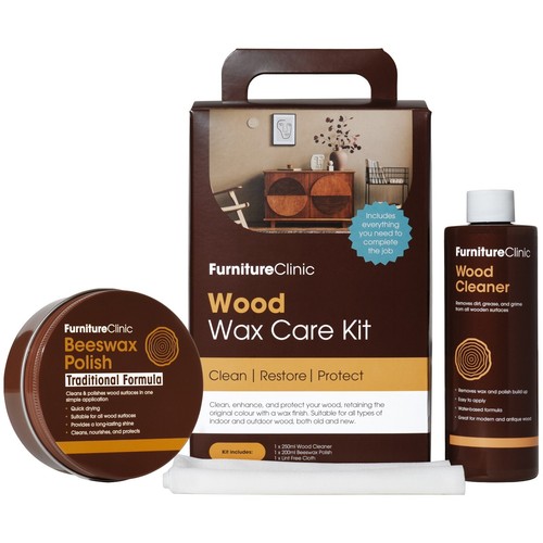 Wood wax care kit clean - wood, to