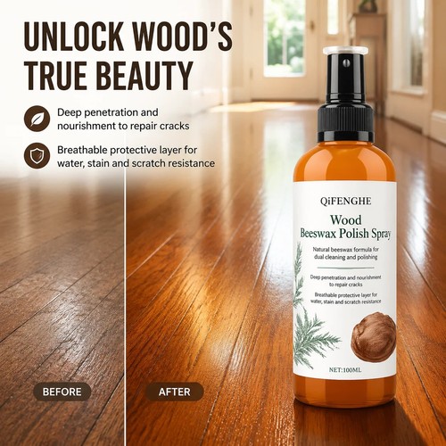 100ml beeswax wood polish - wood,